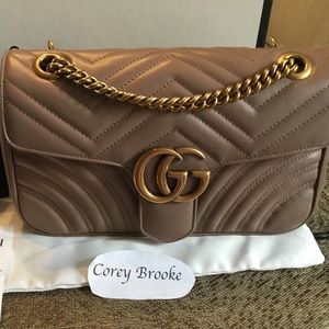 Gucci matelassé leather shoulder bag -  Beige